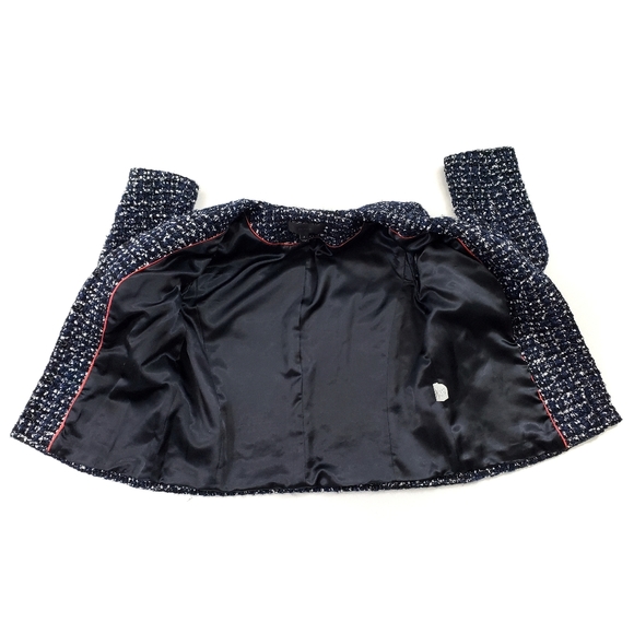 J Crew 2 Midnight Tweed Cropped Blazer - Picture 7 of 12